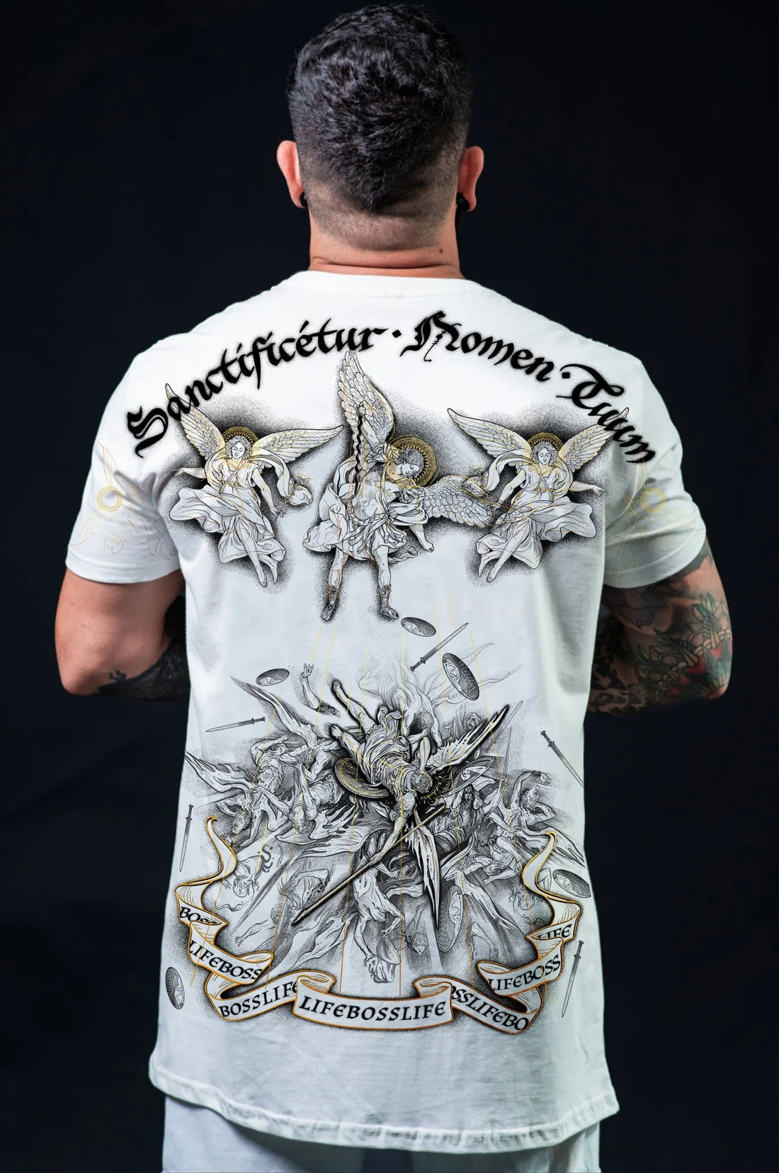 Camiseta Arcanjos Bl Faith Frente e Costas