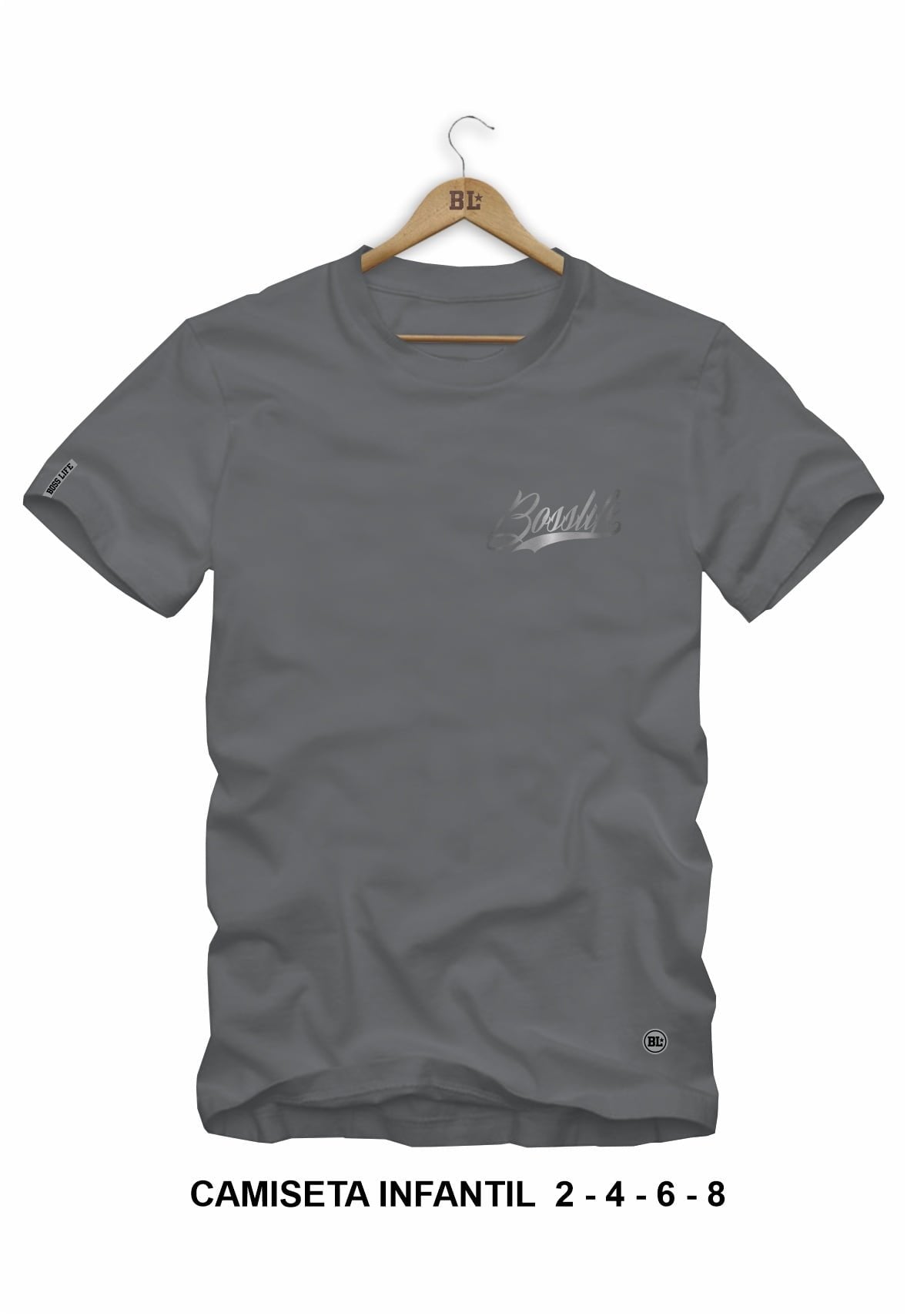 CAMISETA INFANTIL NEW BOSS 2 SILVER