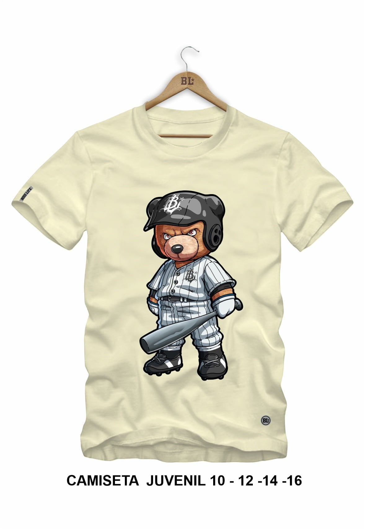Camiseta Juvenil Baseball Bear