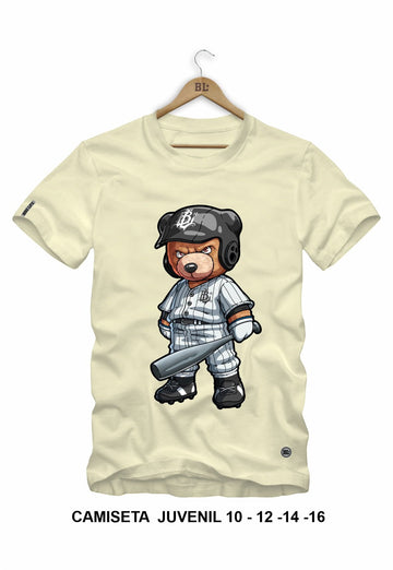 Camiseta Juvenil Baseball Bear