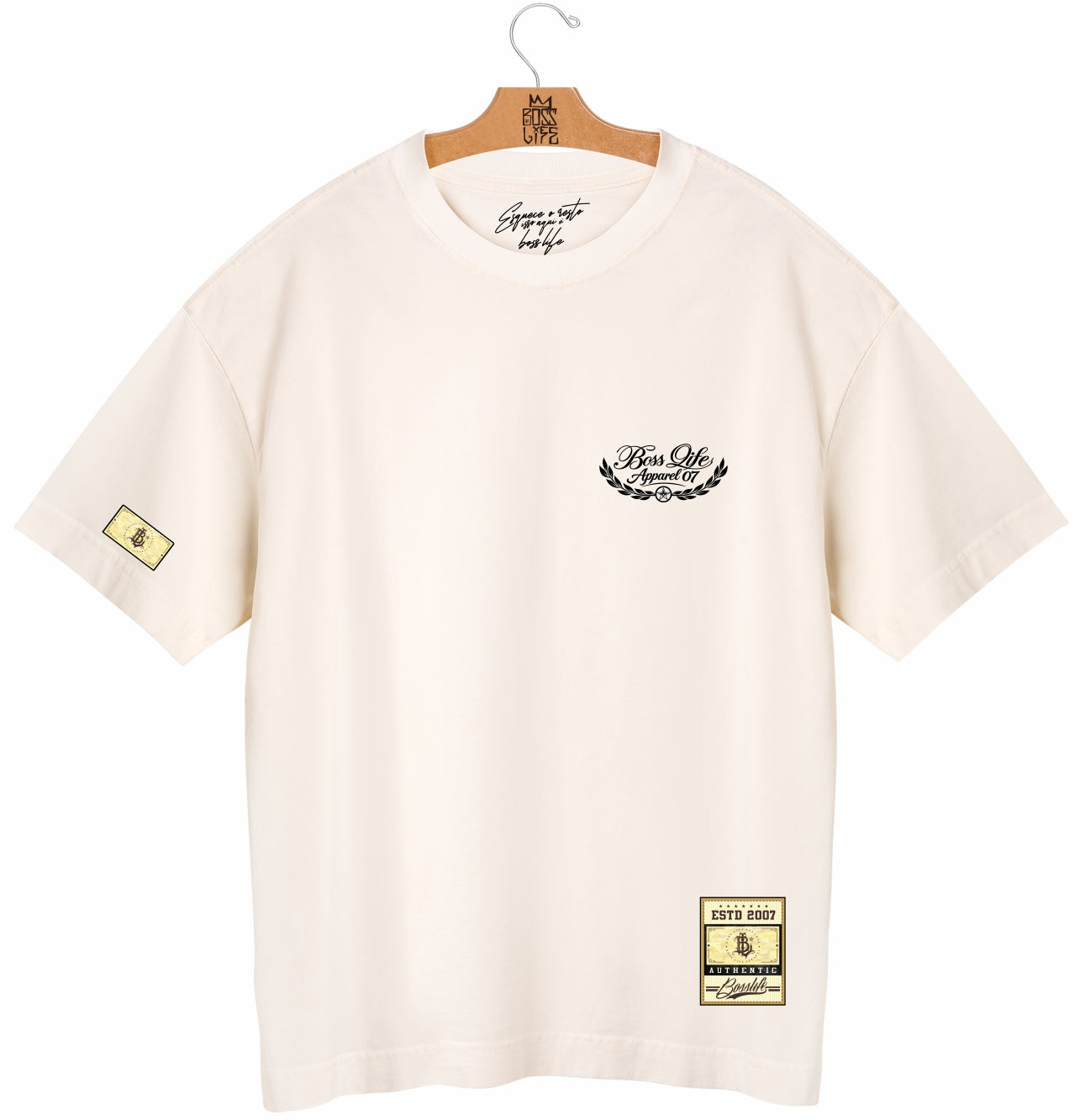 洋楽 G-Rap Boss Playa Commission Camiseta Oversized São Jorge Bl Faith Frente e Costas – Boss Life