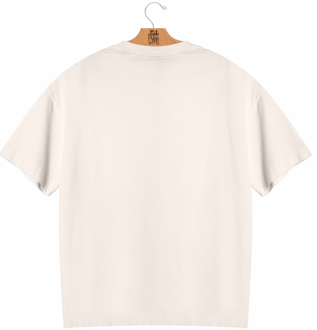 Camiseta Oversized Boss Life Caligrafia Oversize - Off White