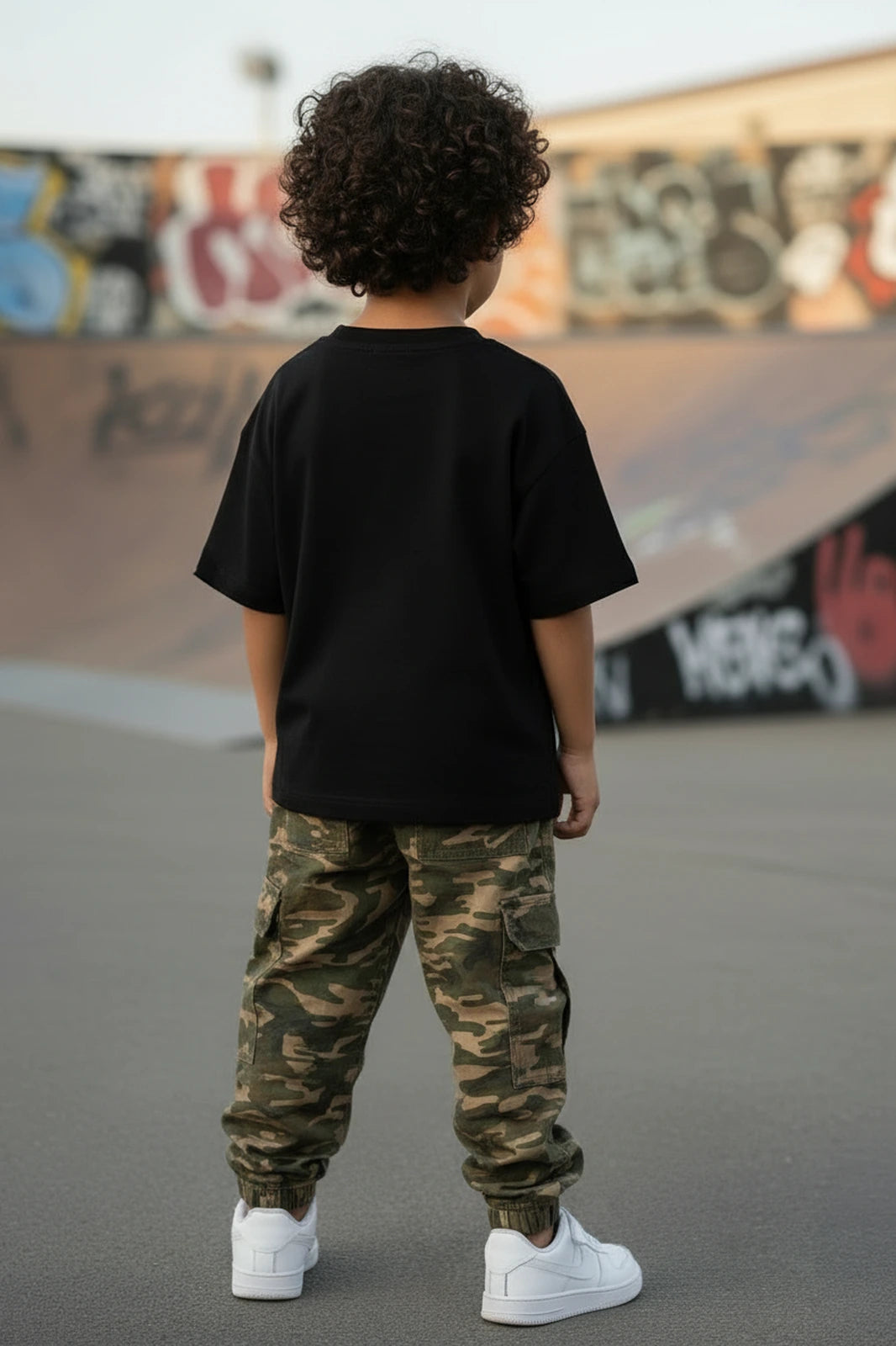 Camiseta Oversized Infantil Signature Boss Life preta - costas