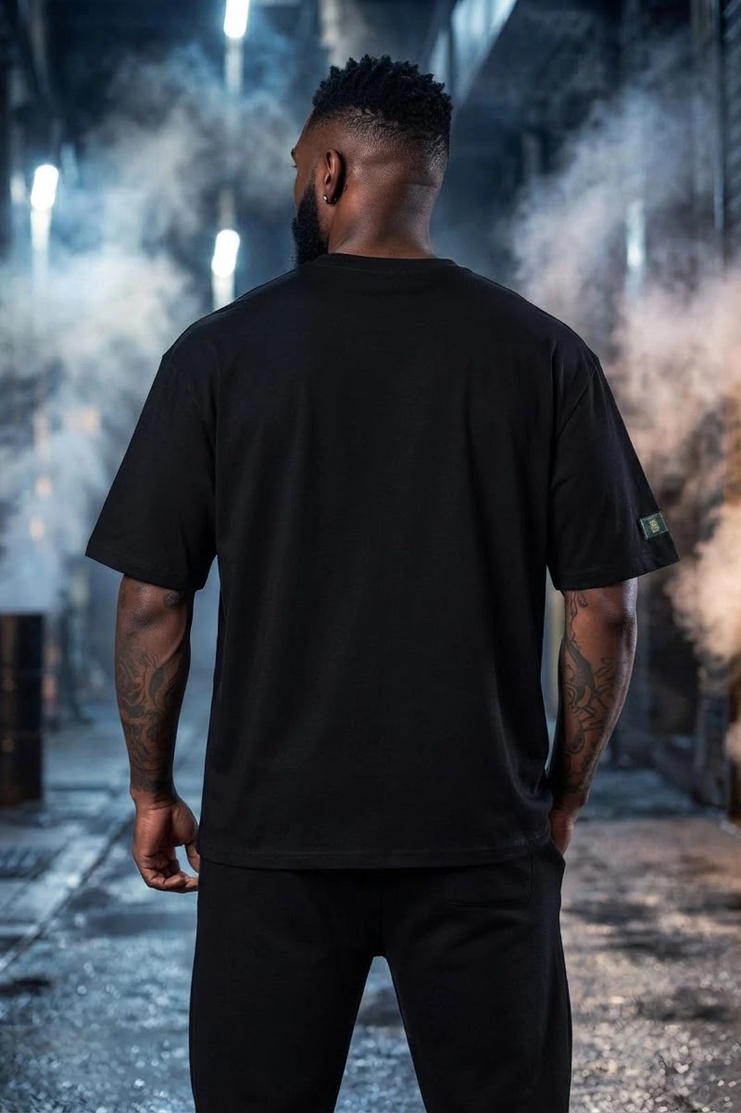 Camiseta Oversized Wild Bear 2 Boss Life - costas preta