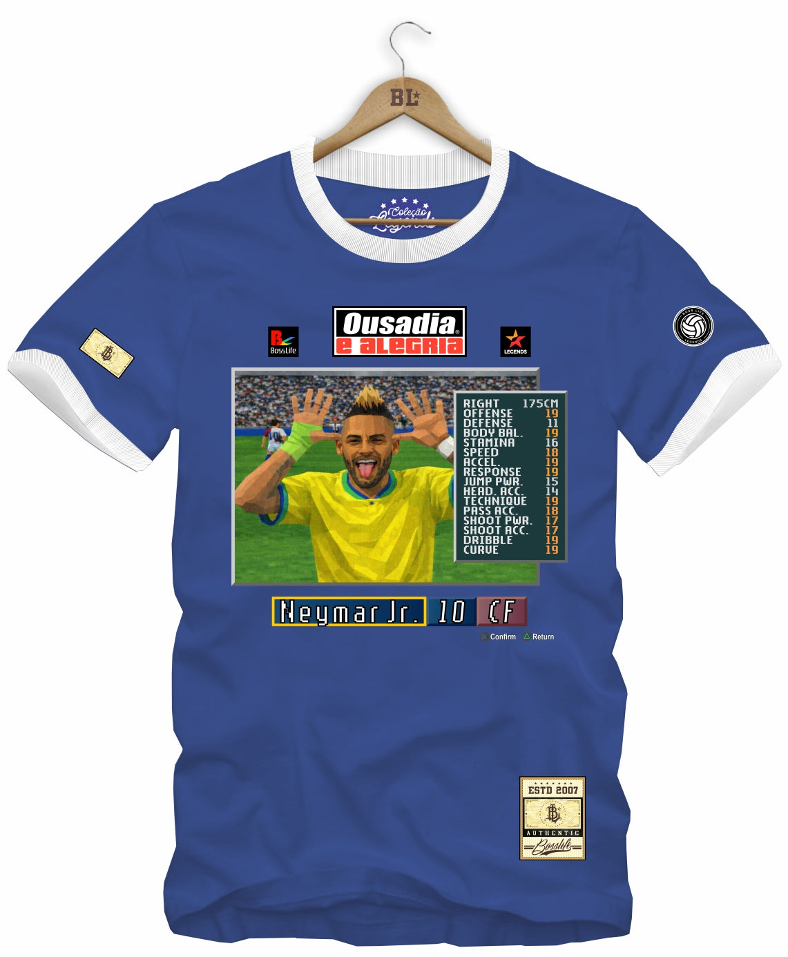 Camiseta Legends Ousadia e Alegria Neymar Jr - Azul
