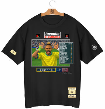Camiseta Oversized Legends Ousadia e Alegria Neymar Jr - Preto