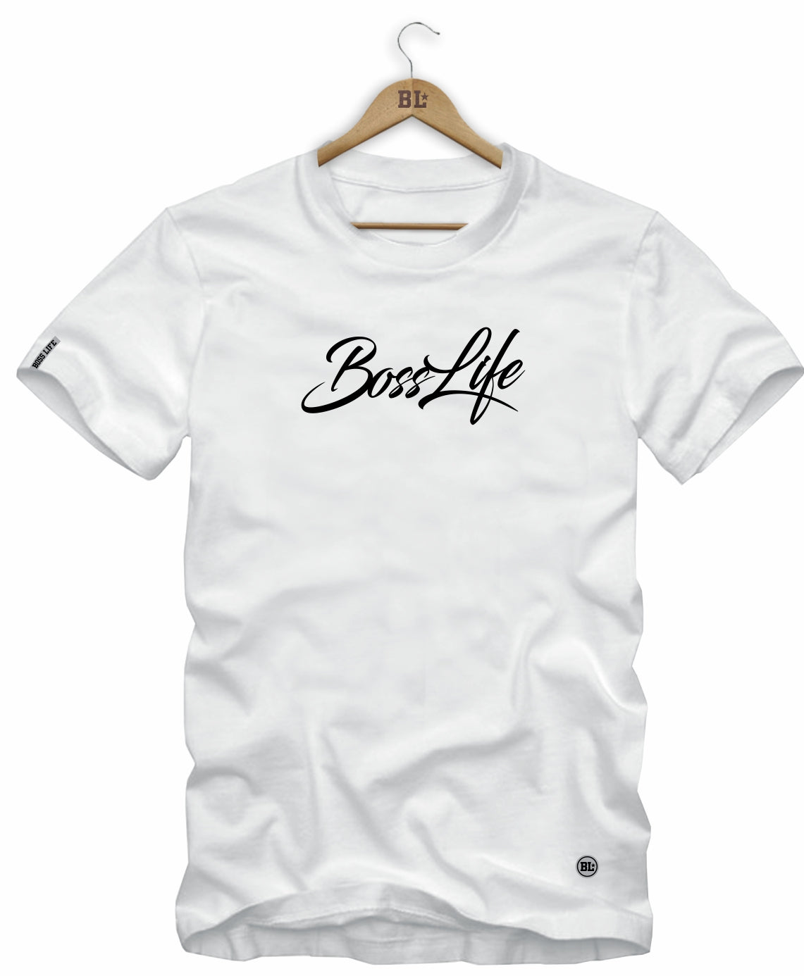 Camiseta Signature Boss Life, cor Branco, vista frontal