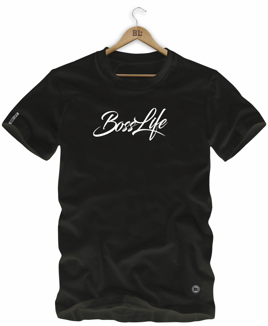 Camiseta Signature Boss Life, cor Preto, vista frontal