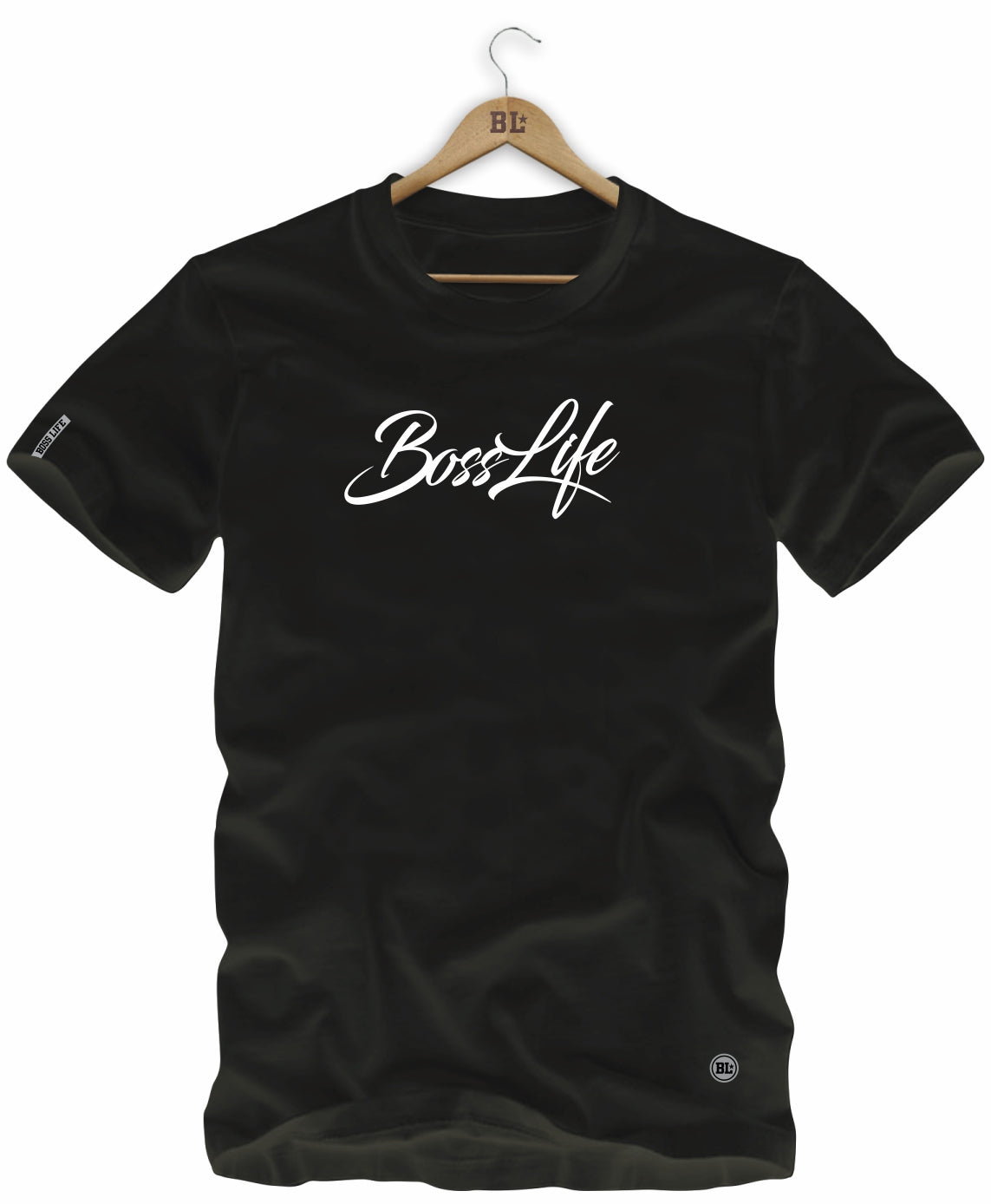 Camiseta Signature Boss Life, cor Preto, vista frontal