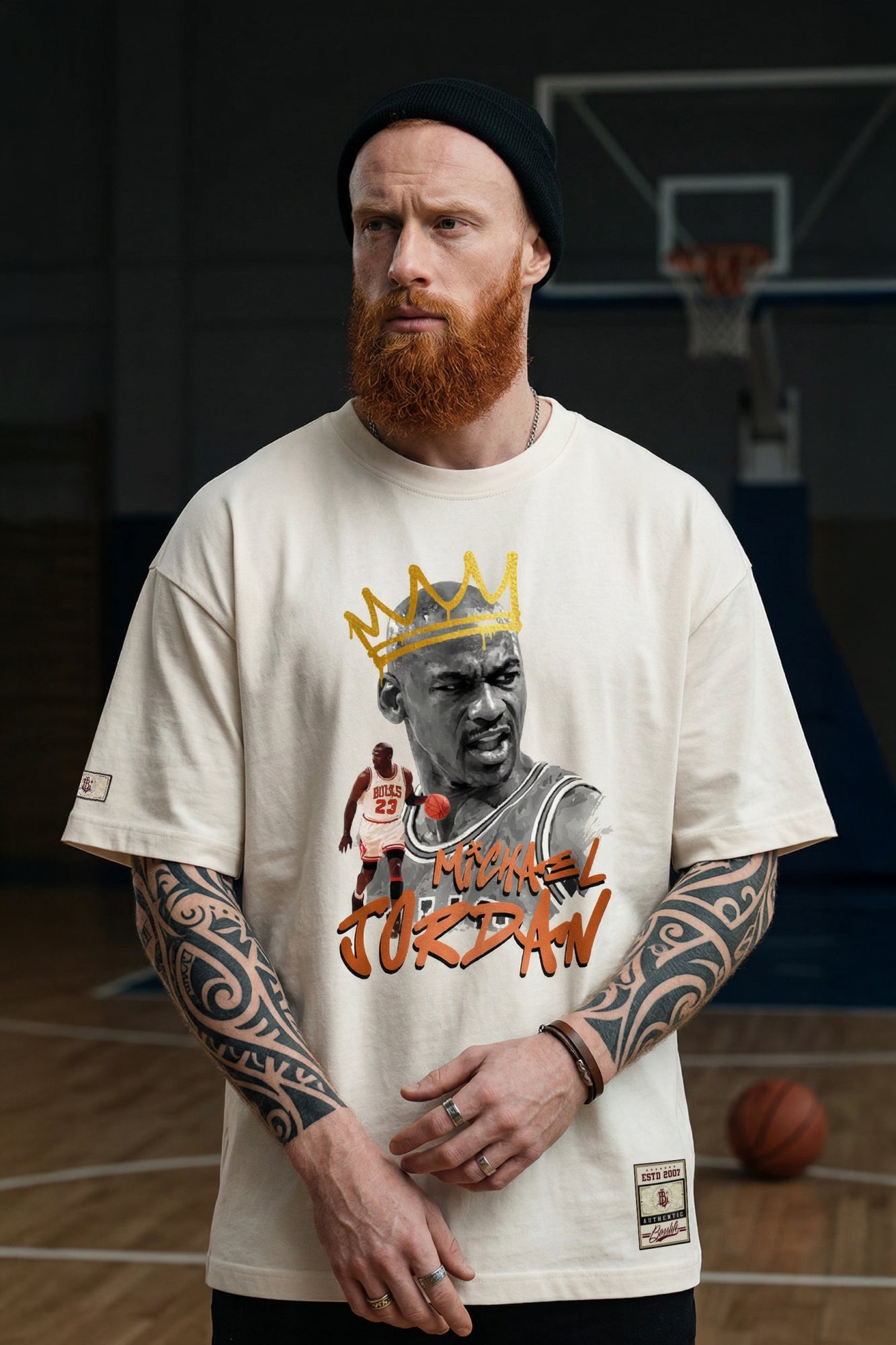Camiseta Oversized Michael Jordan Coroa Boss Life