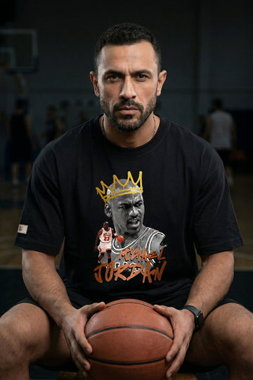 Camiseta Oversized Michael Jordan Coroa Boss Life