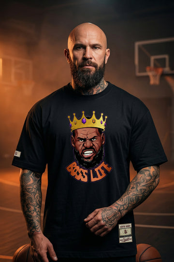 Camiseta Oversized King Boss Life Basket