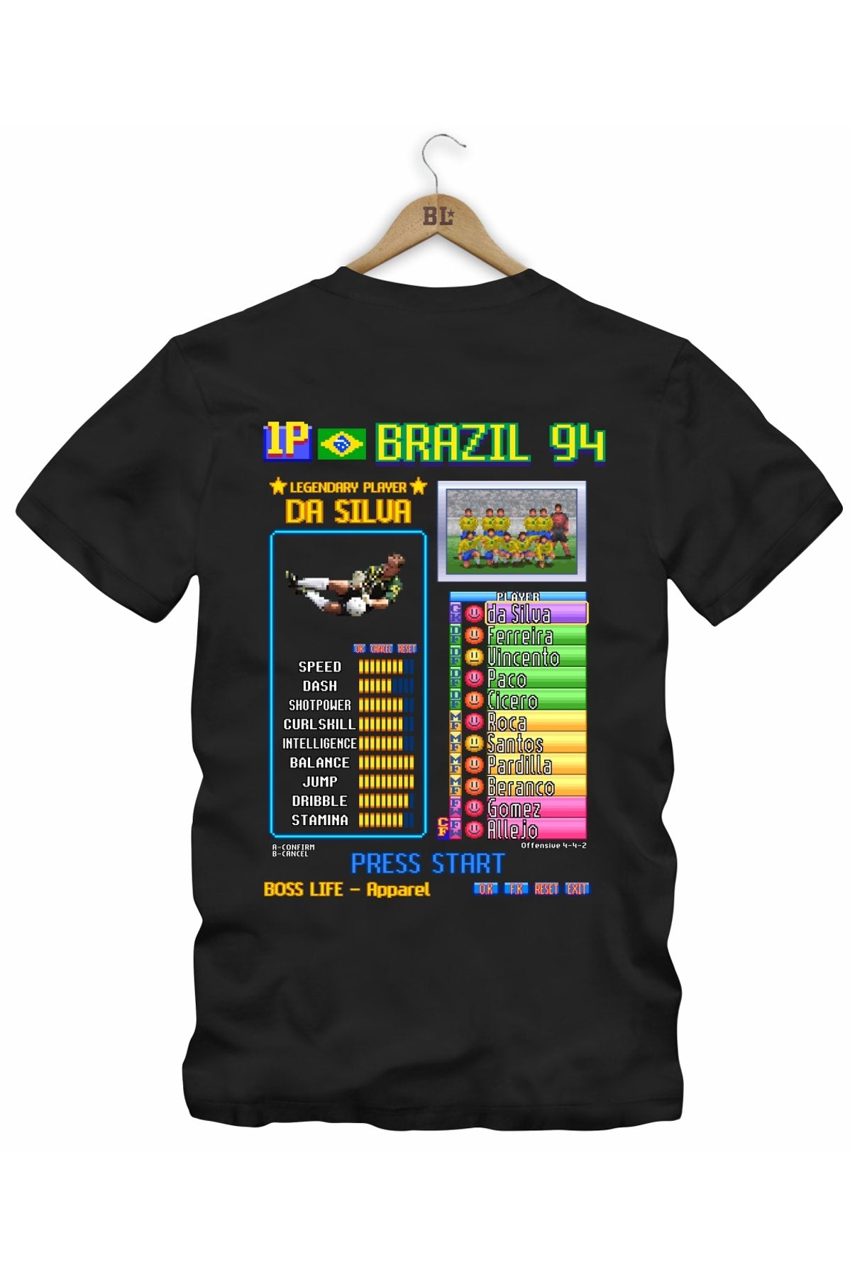 Camiseta Legends Card Da Silva Frente e Costas
