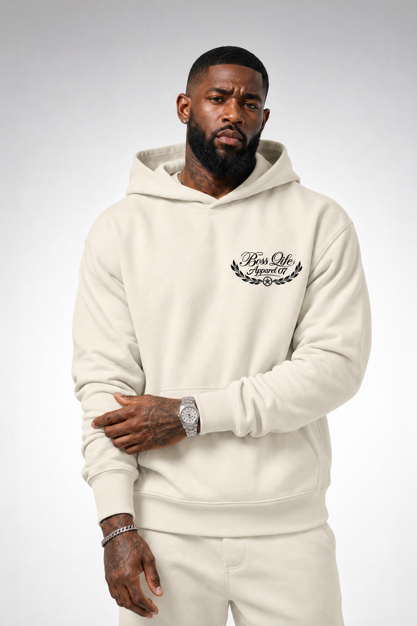 Moletom Chicago Apparel Boss Life Marrom frente