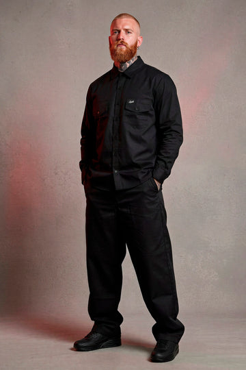 Camisa Sarja c/ Bolso Boss Life Preto - Vista Frontal