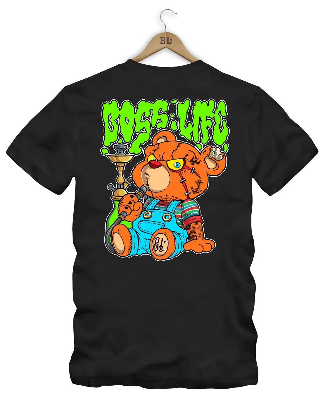 Camiseta Bl Dark Shine Chucky Bear 2 Frente e Costas