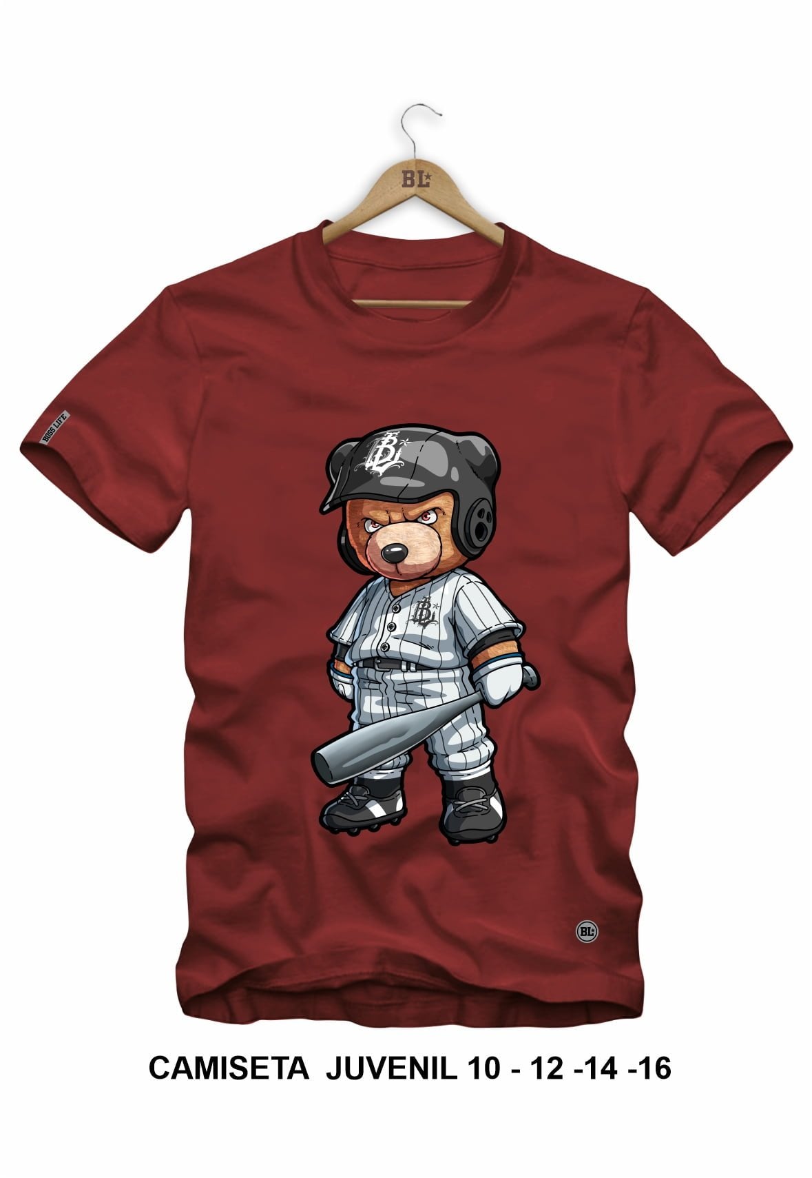 Camiseta Juvenil Baseball Bear