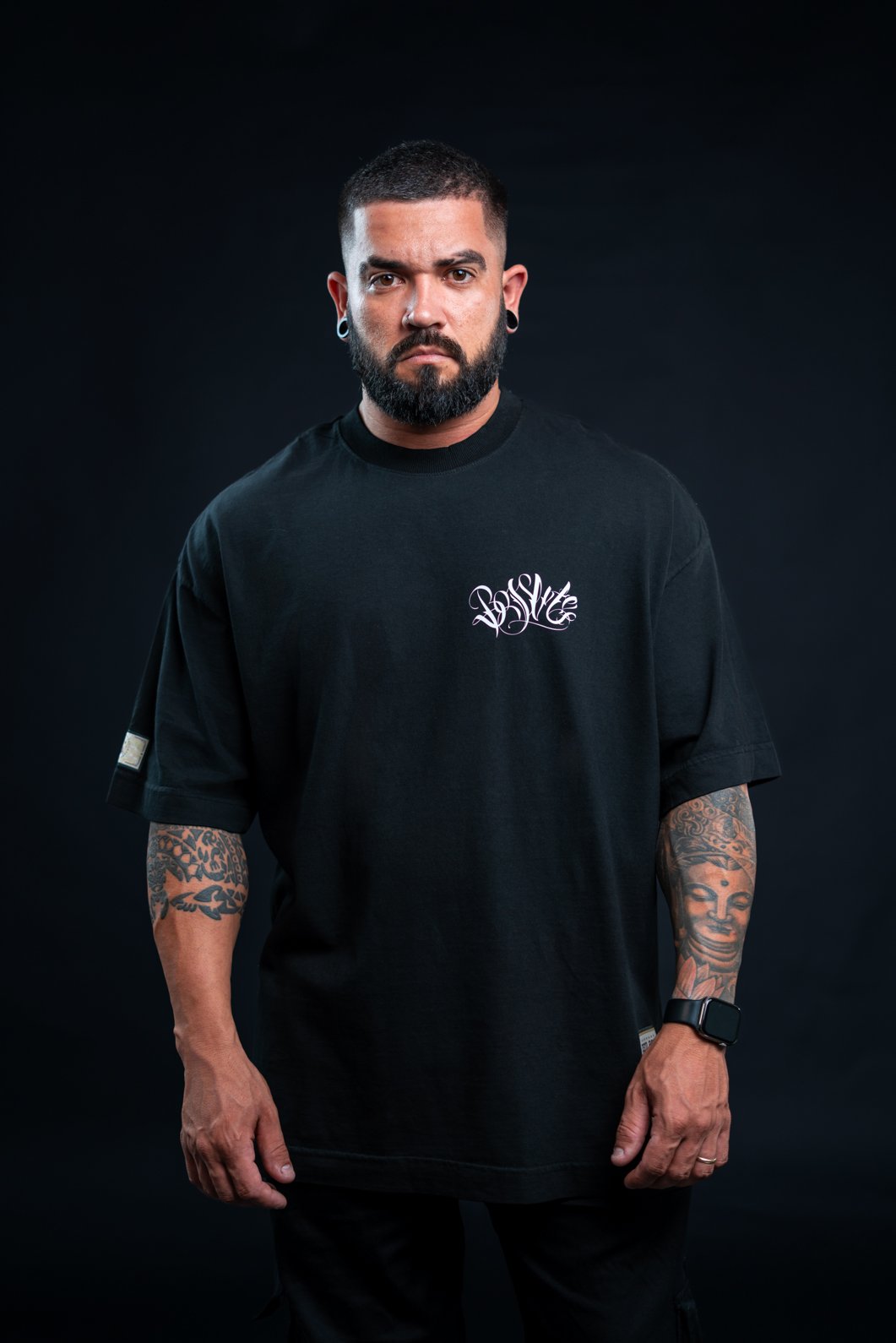 Camiseta Oversized Boss Signature Frente e Costas
