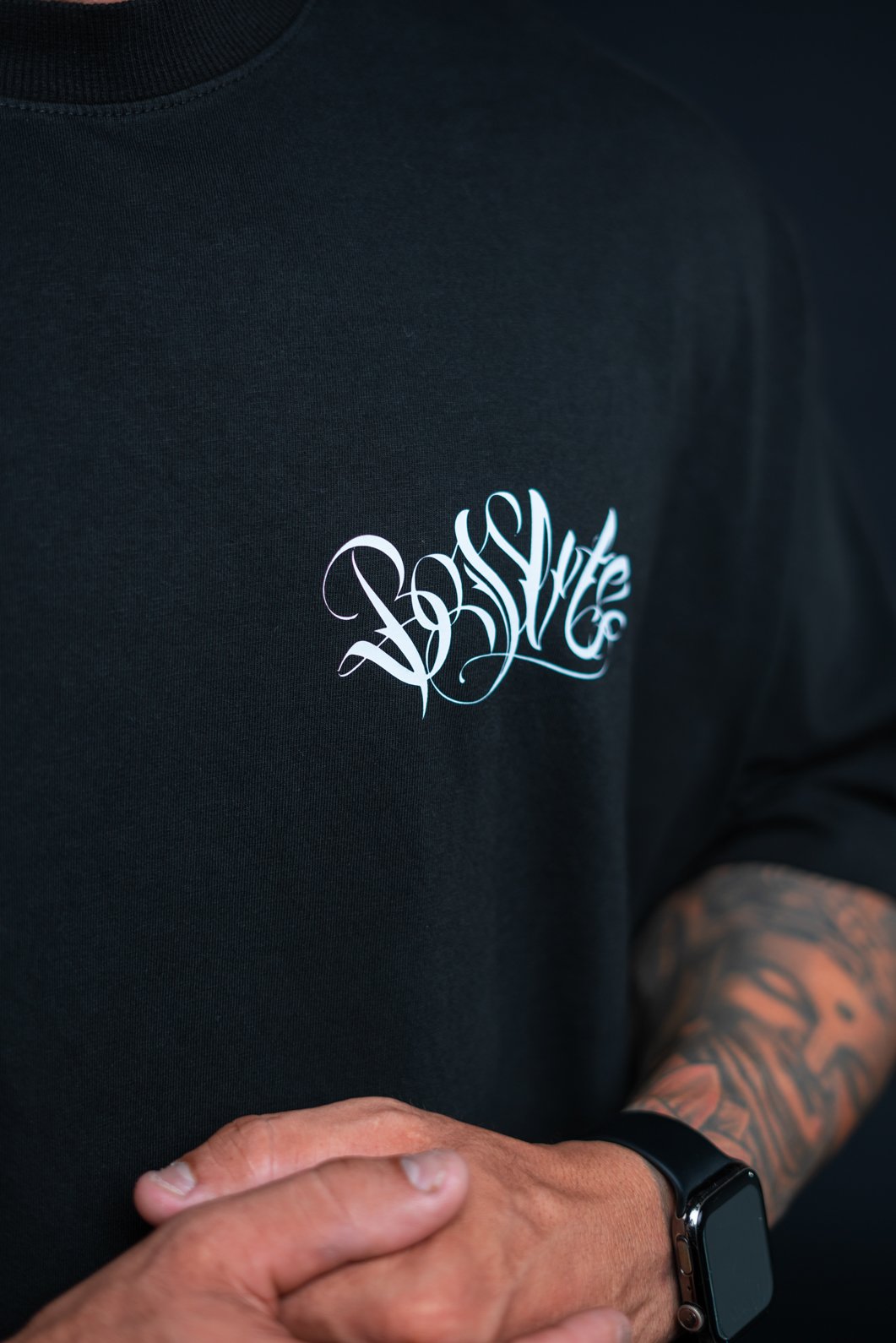 Camiseta Oversized Boss Signature Frente e Costas