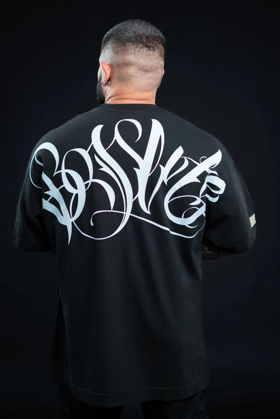 Camiseta Oversized Boss Signature Frente e Costas