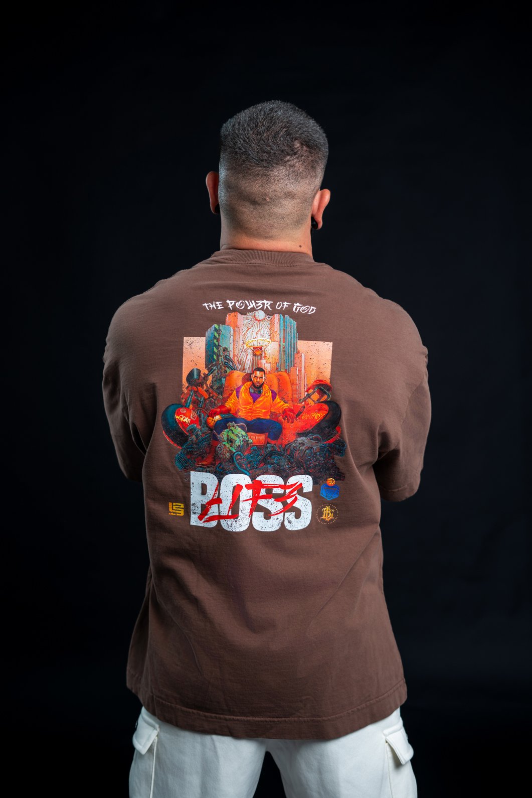 Camiseta Oversized Boss Moves Frente e Costas