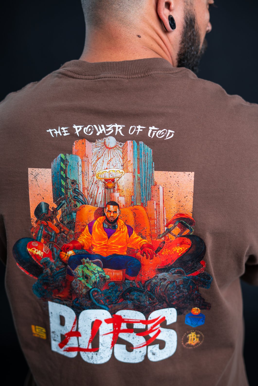 Camiseta Oversized Boss Moves Frente e Costas