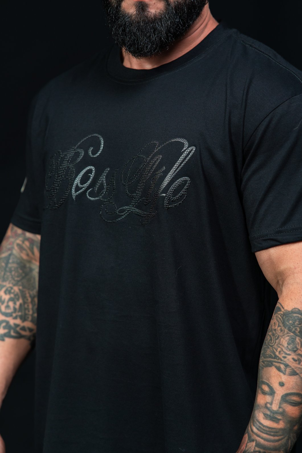 Camiseta Lettering 6 Bl Black