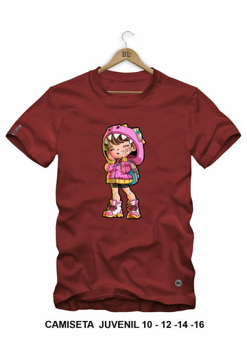 Camiseta Juvenil Chibi Girl
