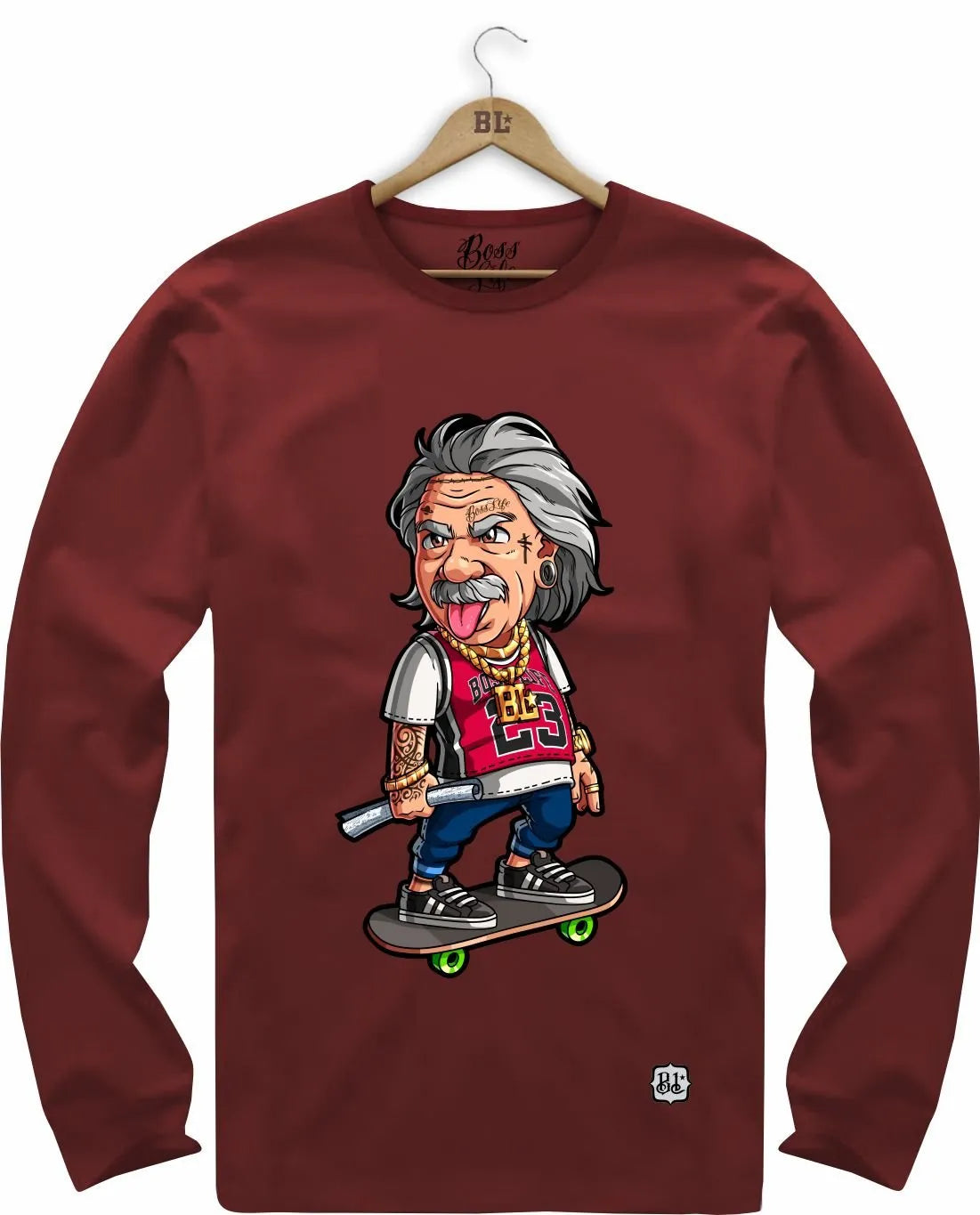 Camiseta Manga Longa Einstein Skate