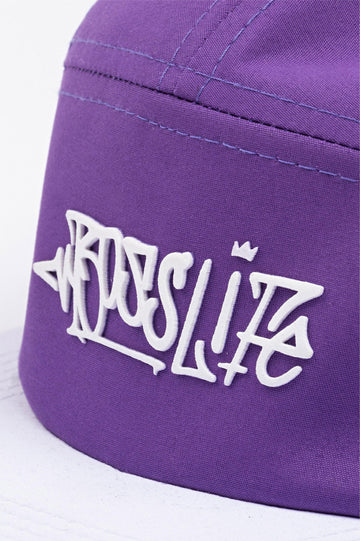 BONÉ FIVE PANEL BL18 PURPLE & BLUE GRAFFITI