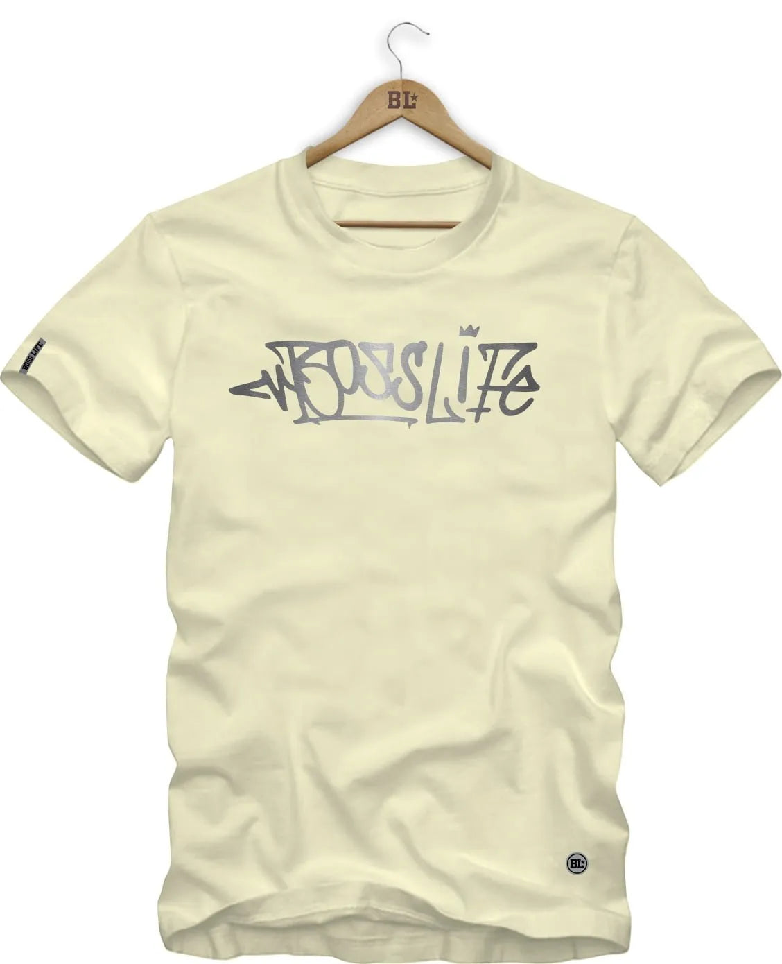 Camiseta Lettering Graffiti Silver