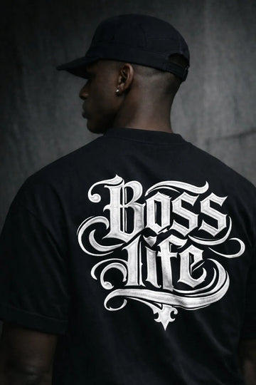 Camiseta Boss Life Signature Bold 3 Frente e Costas