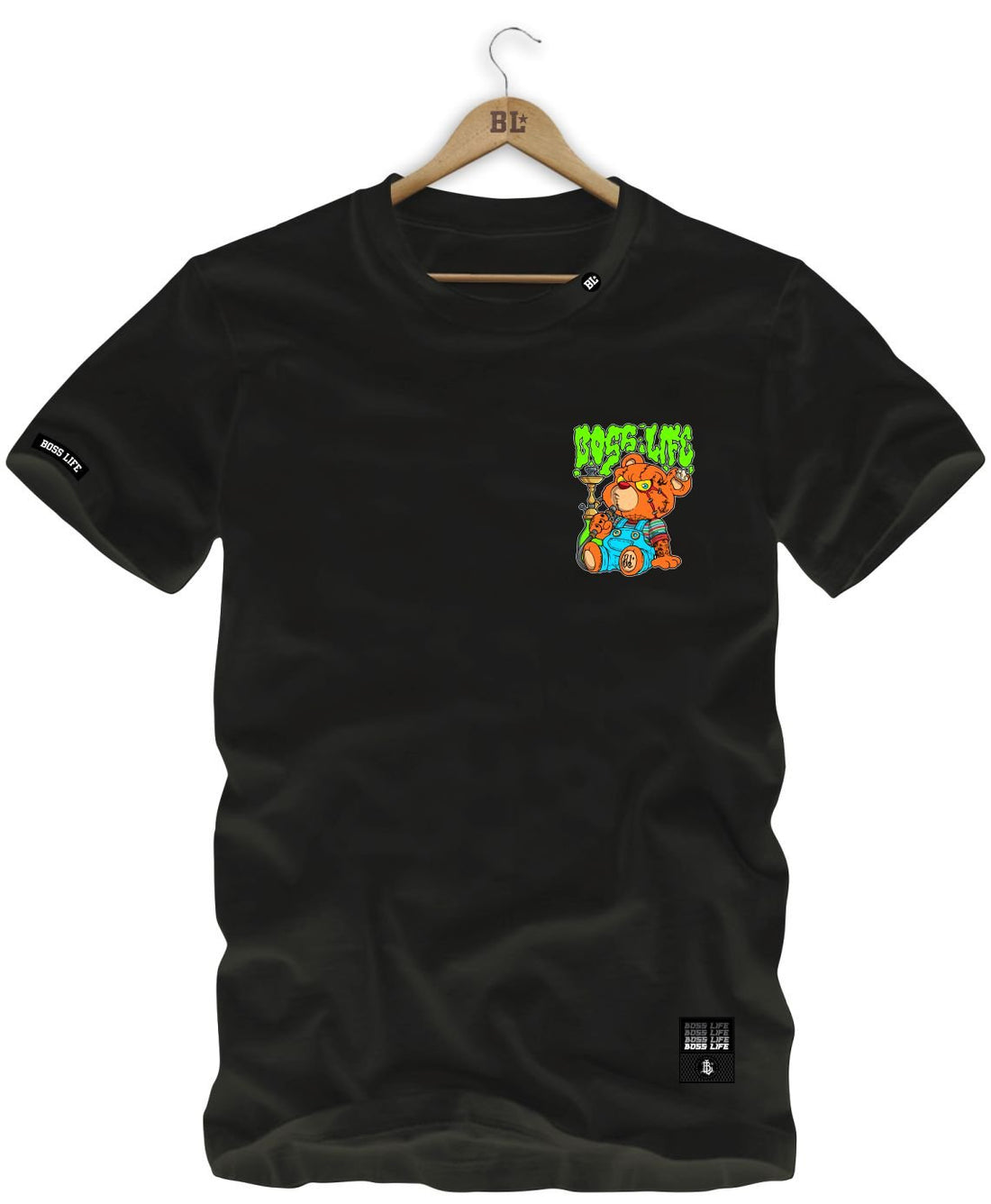 Camiseta Bl Dark Shine Chucky Bear 2 Frente e Costas