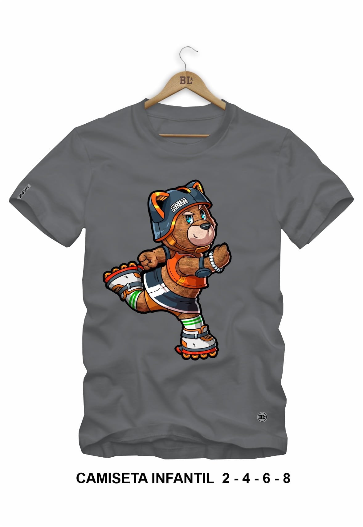 Camiseta Infantil Skating Bear