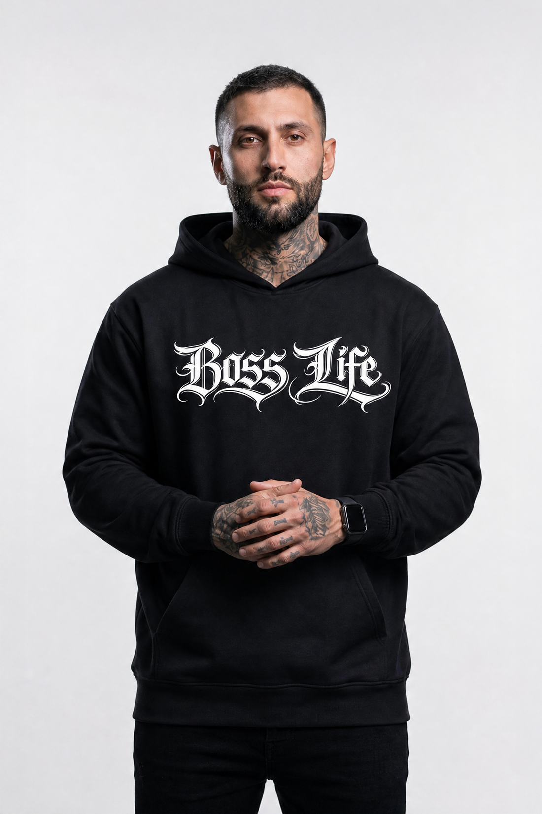 Moletom Gothic Boss Life Preto - Frente