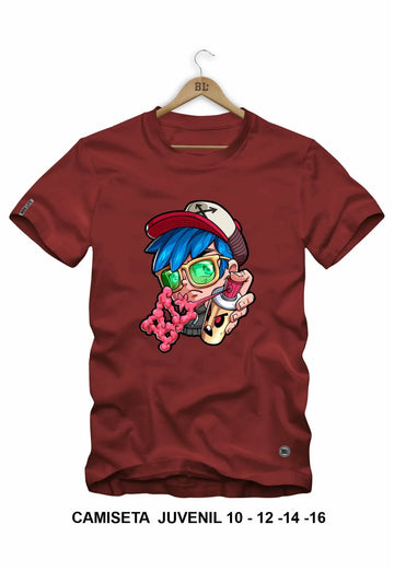 Camiseta Juvenil Graffiti Boy