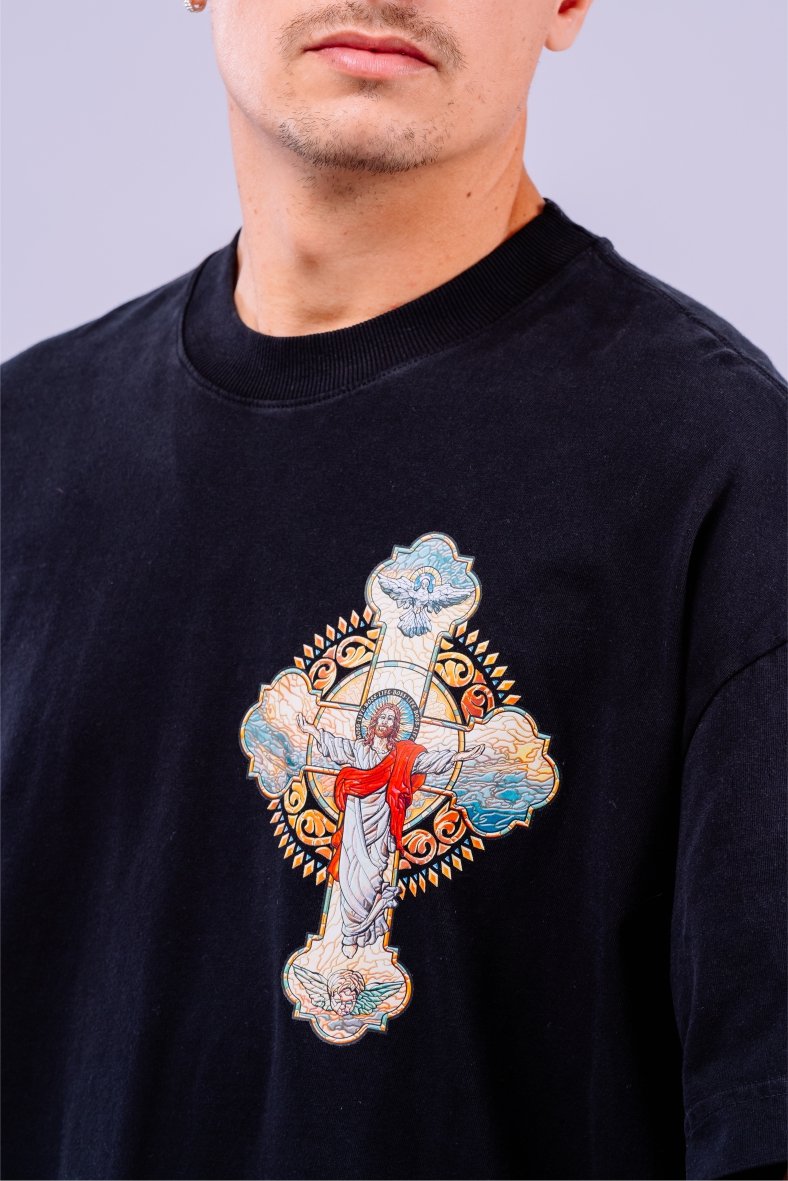 Camiseta Oversized Cristo Bl Faith