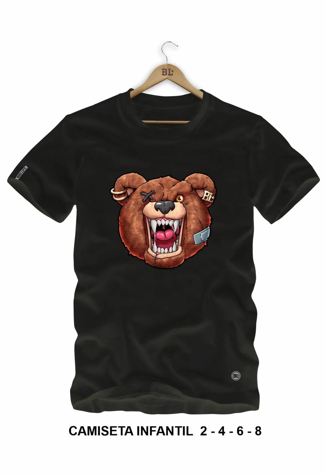 Camiseta Infantil Angry Bear