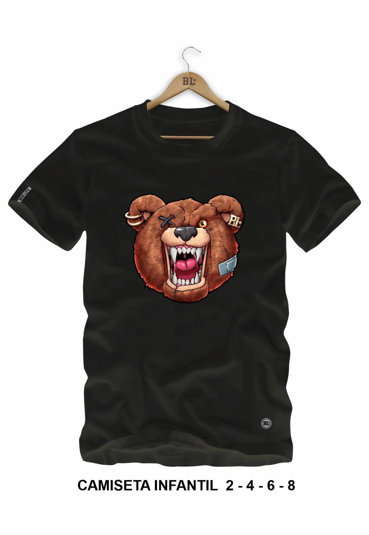 Camiseta Infantil Angry Bear