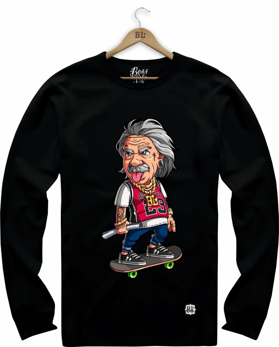 Camiseta Manga Longa Einstein Skate
