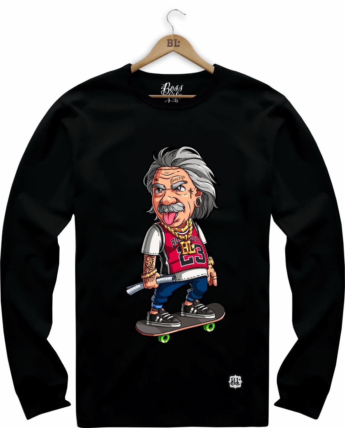 Camiseta Manga Longa Einstein Skate
