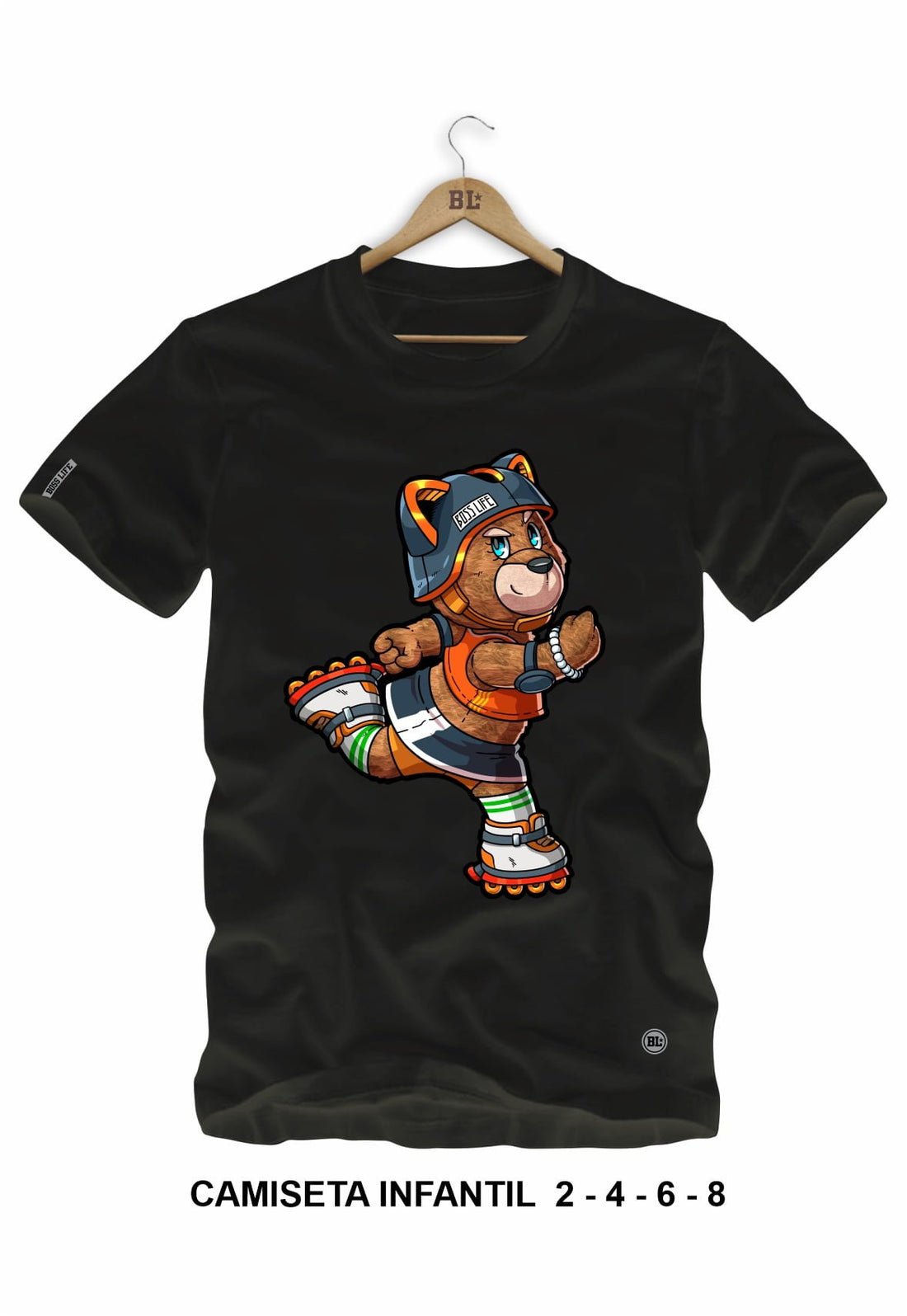 Camiseta Infantil Skating Bear