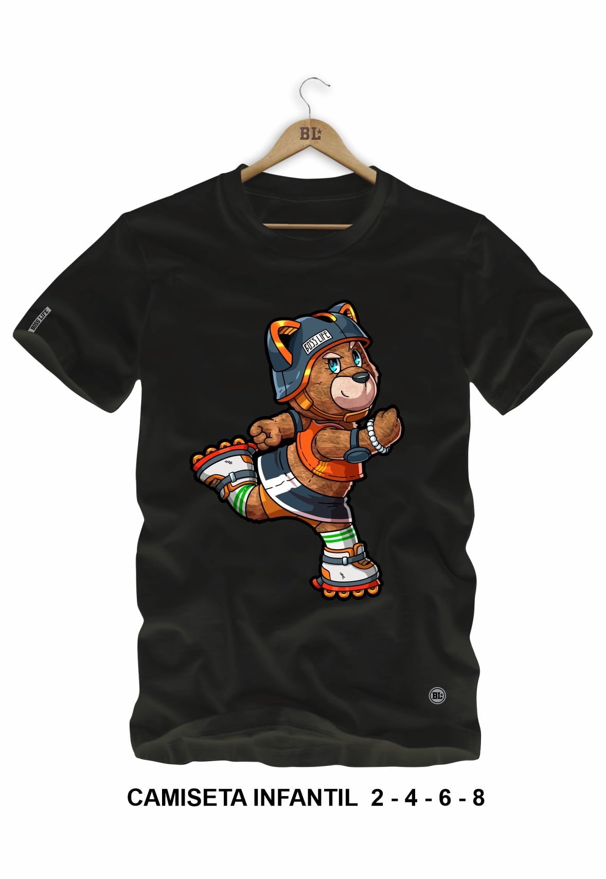 Camiseta Infantil Skating Bear