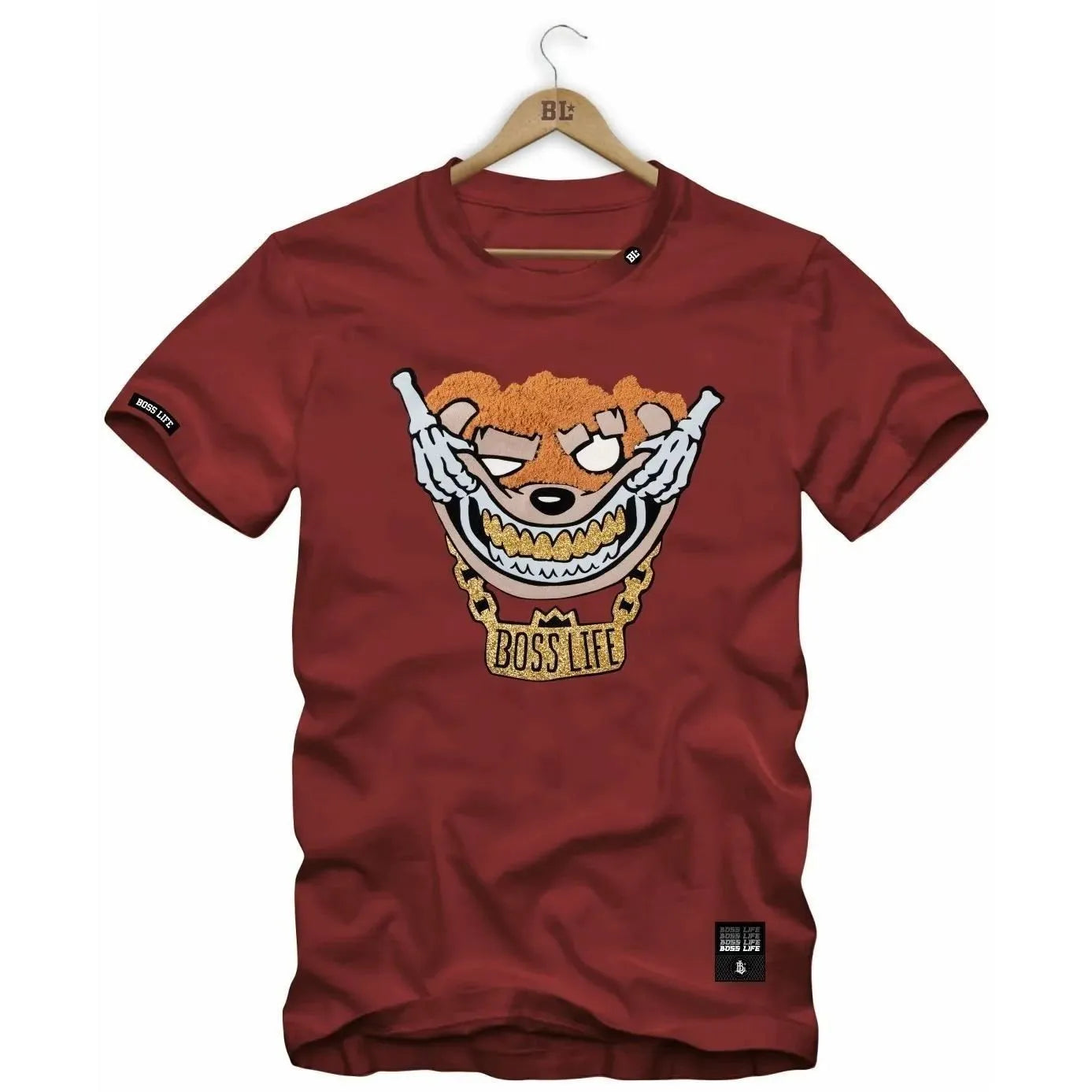 Camiseta Touch Bear Bl Skull Hands