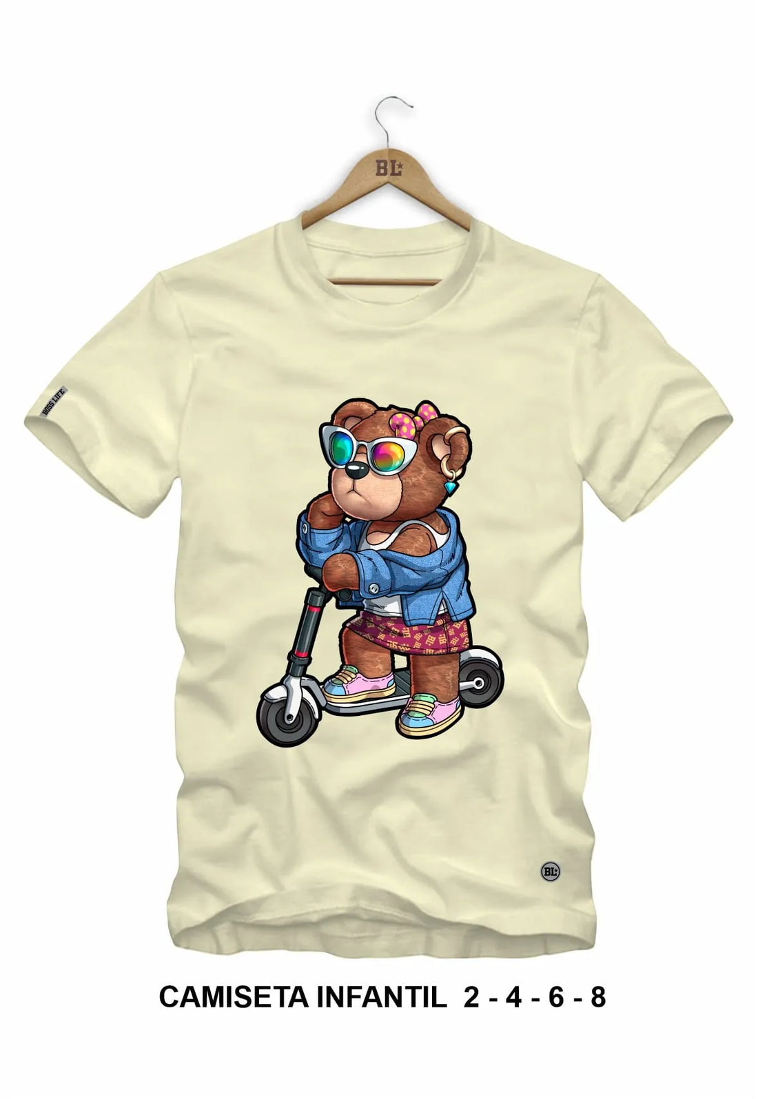 Camiseta Infantil Scooter Bear