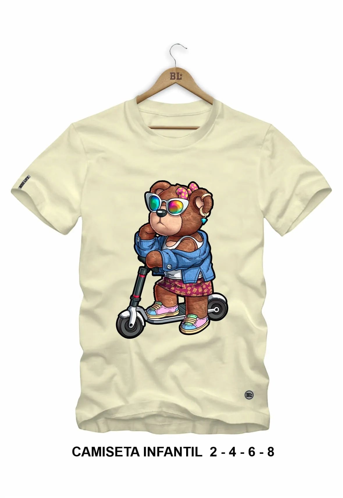 Camiseta Infantil Scooter Bear