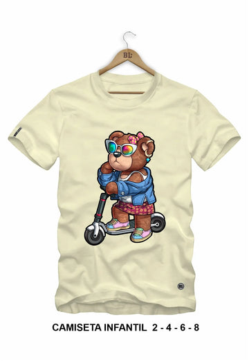 Camiseta Infantil Scooter Bear