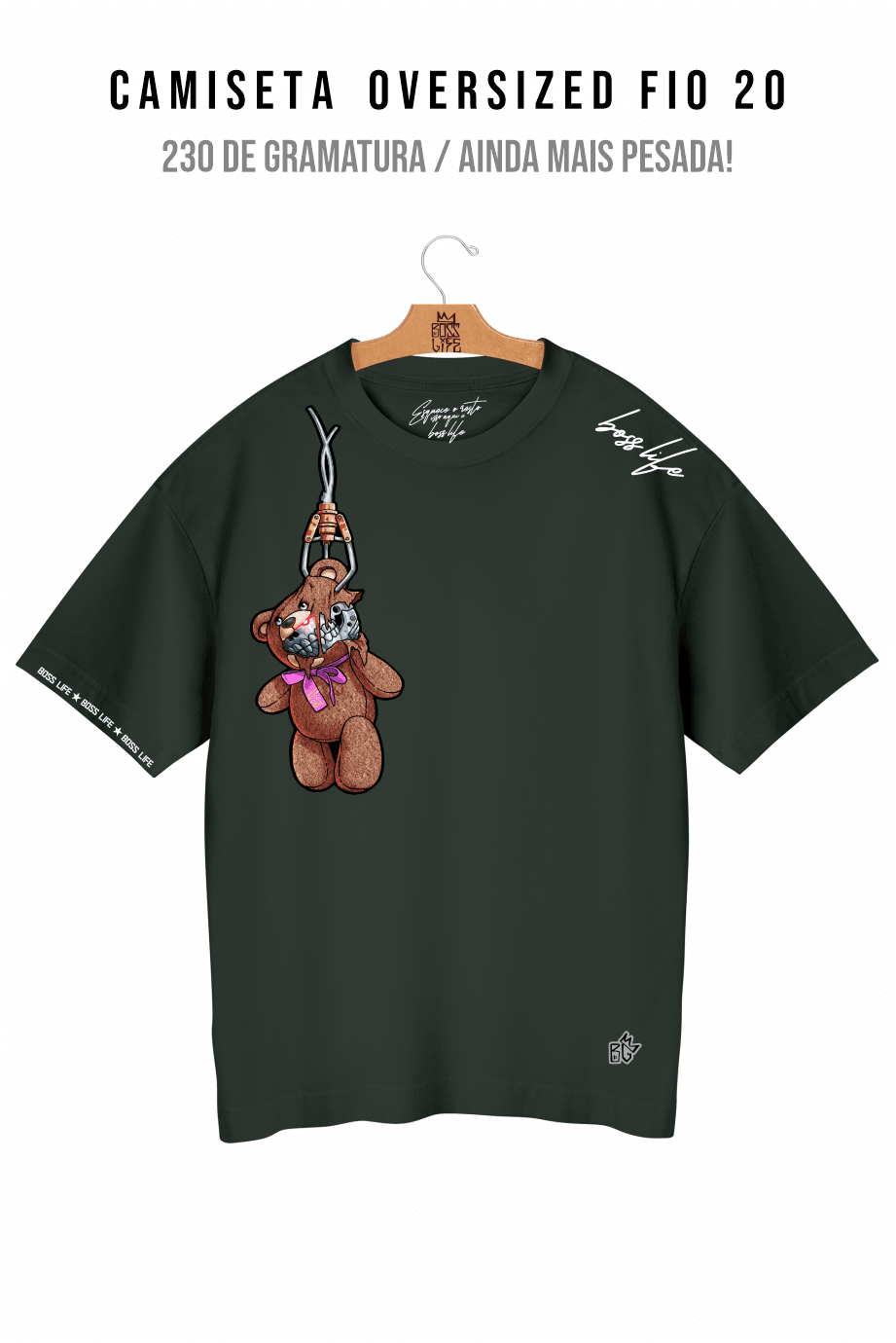 Camiseta Oversized Bl Machine Bear