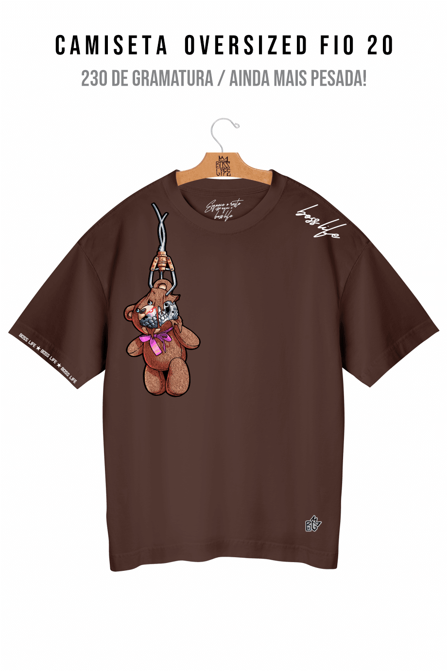 Camiseta Oversized Bl Machine Bear