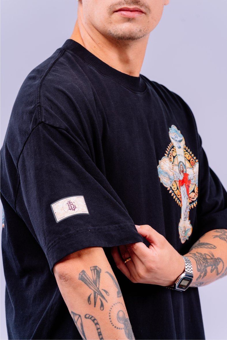 Camiseta Oversized Cristo Bl Faith